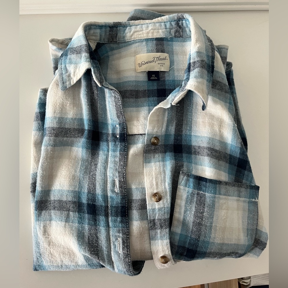 Blue Target Flannel